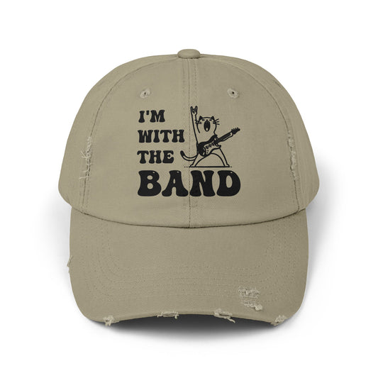 I'm With The Band Ball Cap - Rock 'n' Roll Cat Hat