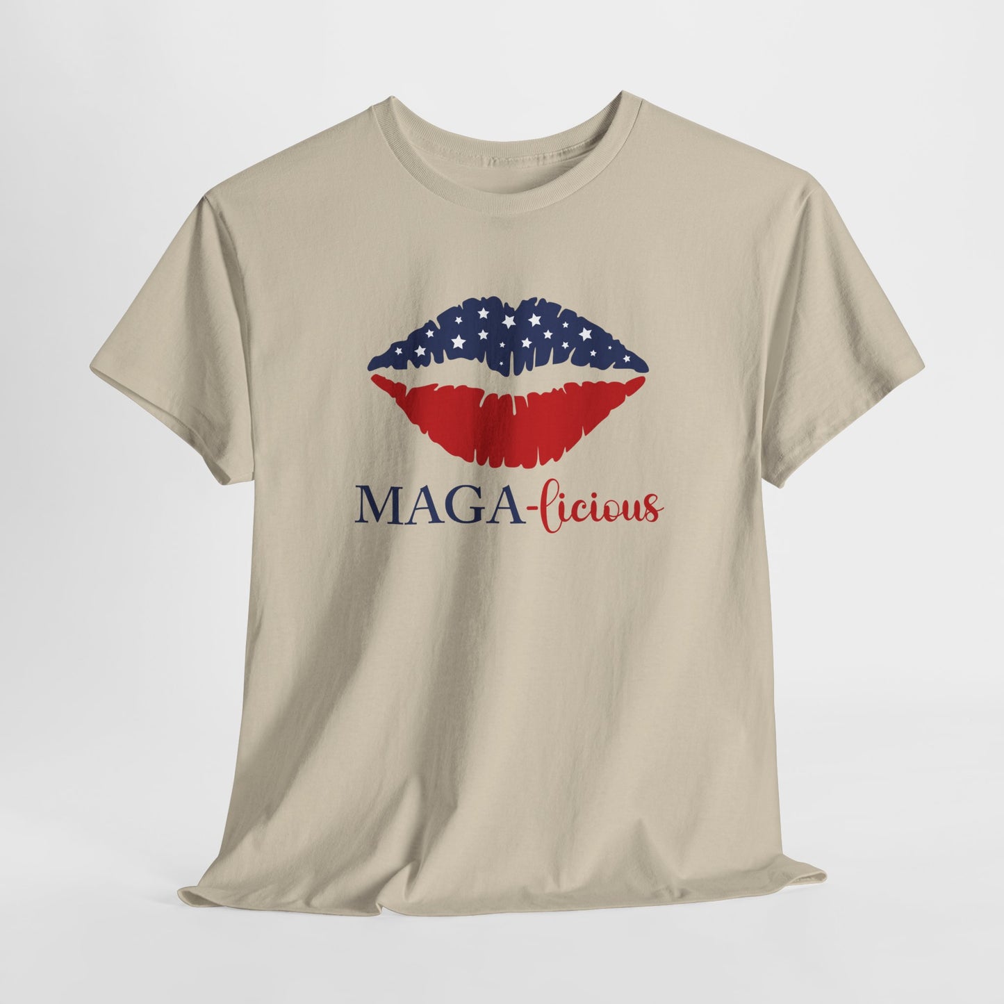 MAGA-licious T-Shirt - Patriotic Lips Graphic Tee