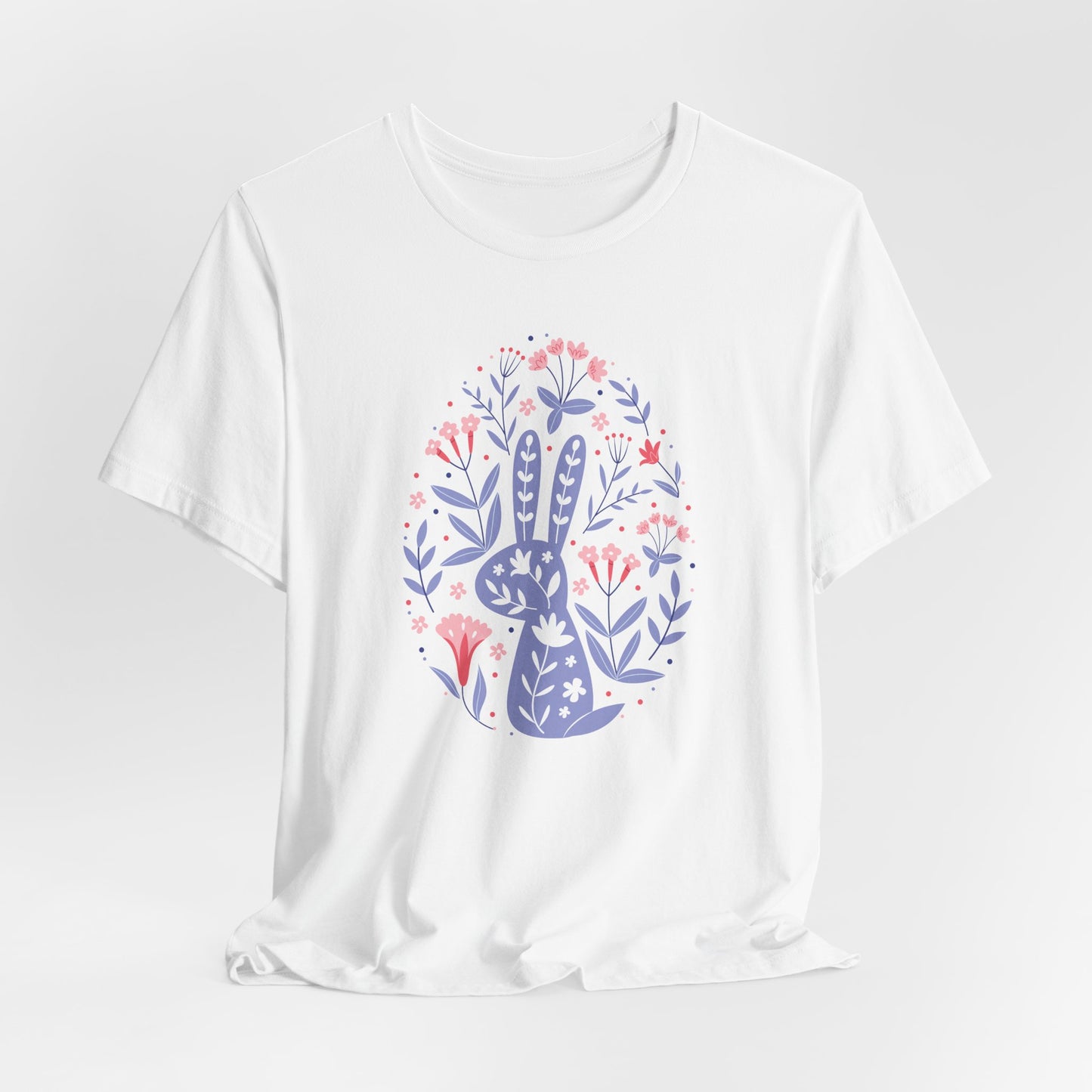 Egg Bunny Floral T-Shirt - Spring Graphic Tee