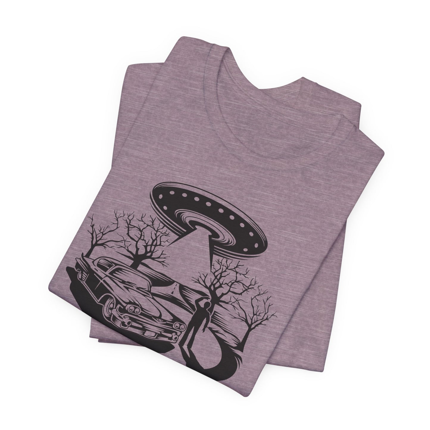 UFO Road Encounter T-Shirt - Spaceship Witness Design