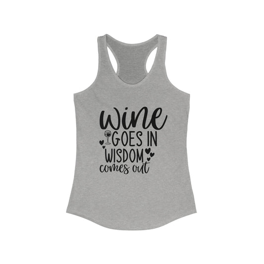 Wine Wisdom Tank Top - Funny Graphic