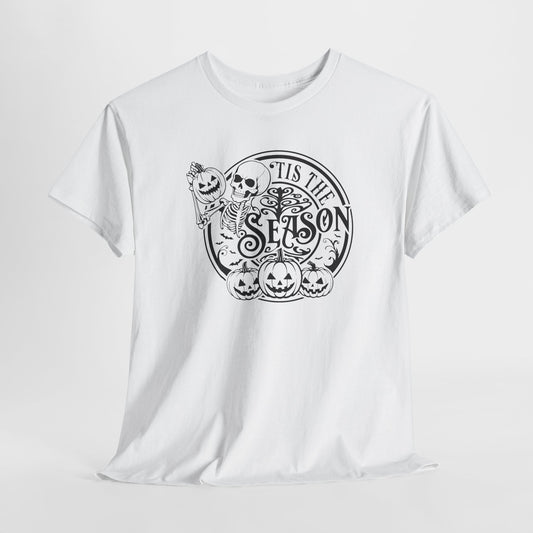 'Tis The Season T-Shirt - Skeleton Pumpkin Tee