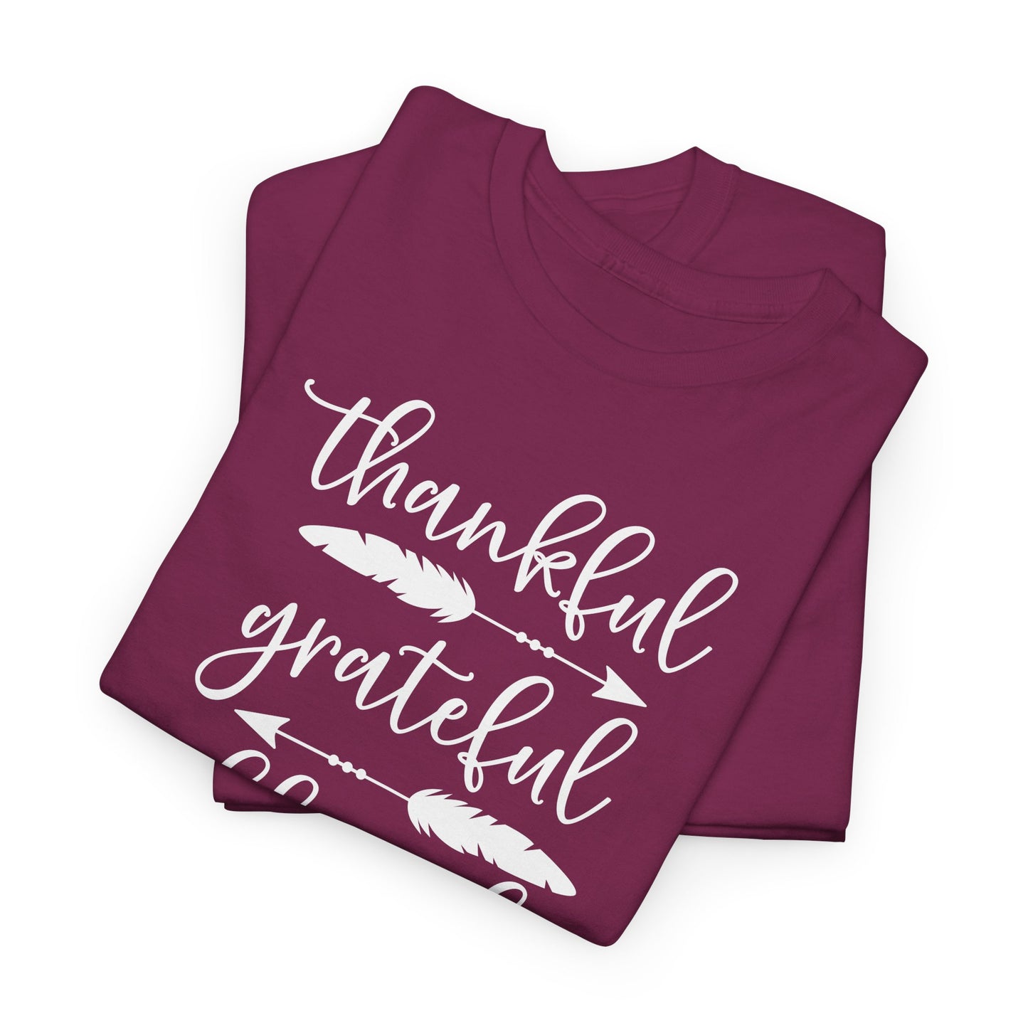 Thankful Grateful Blessed T-Shirt - Inspirational Graphic Tee