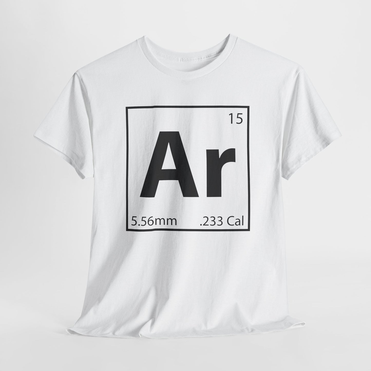 Element AR-15 Periodic Table T-Shirt - 5.56mm Gun Design
