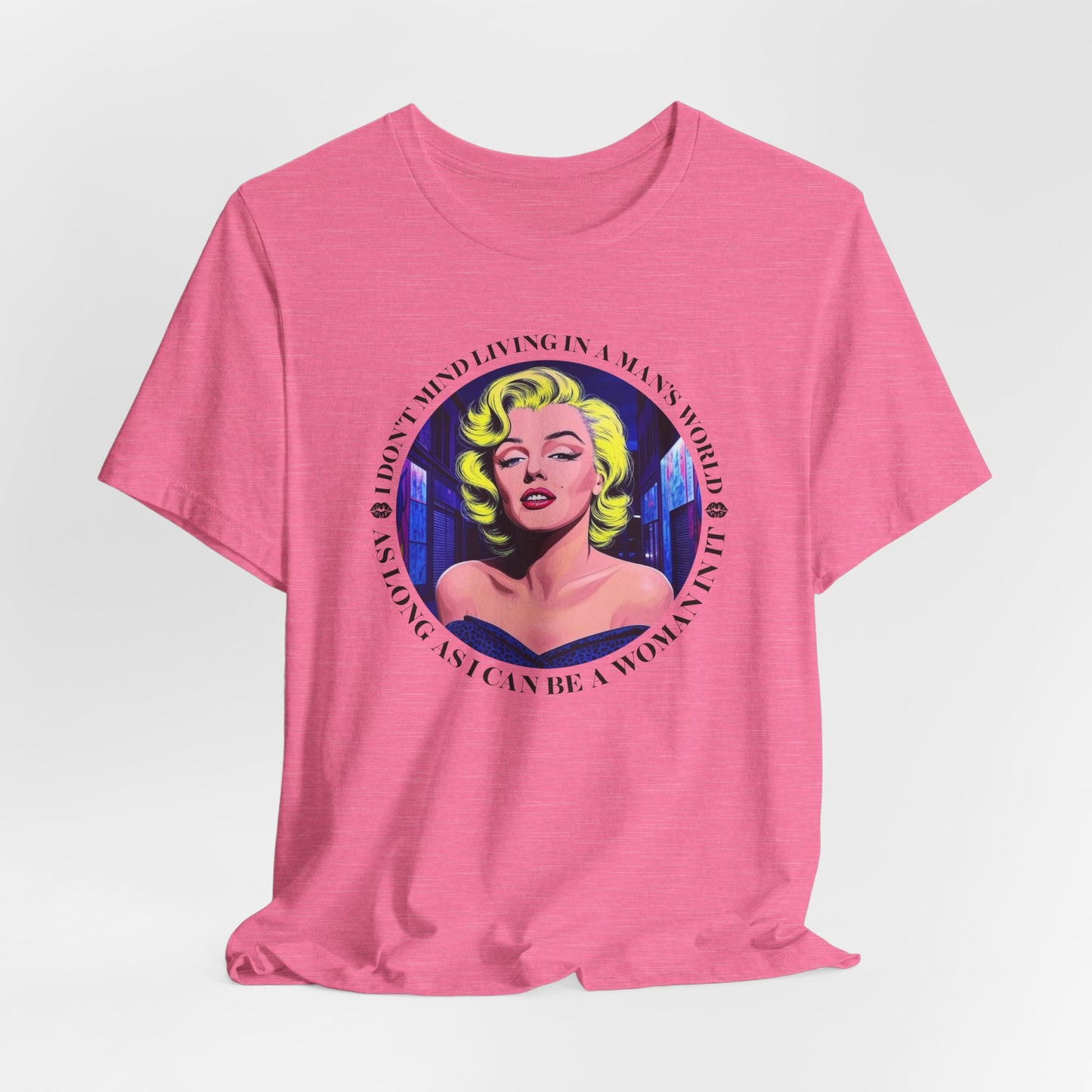 Marilyn Monroe Living In A Man's World T-Shirt - Bold Quote Tee