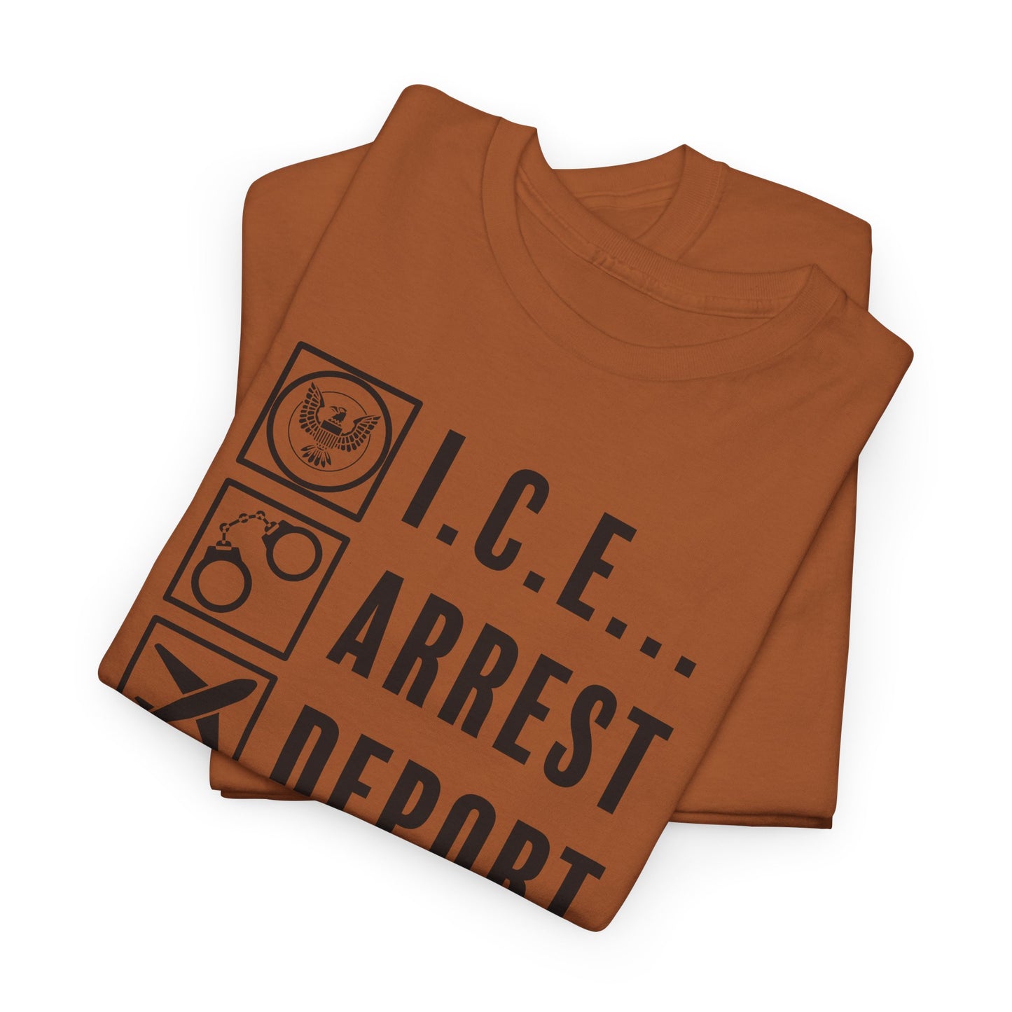 ICE Arrest Deport Repeat T-Shirt - Bold Immigration Tee