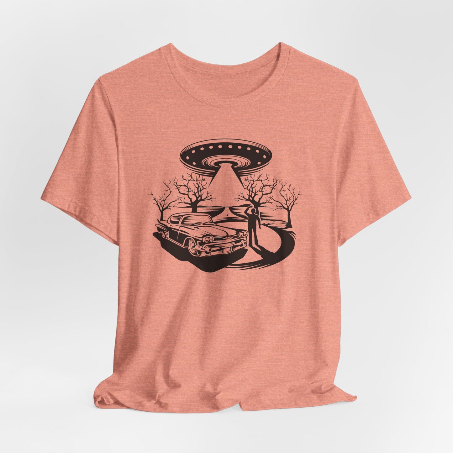 UFO Road Encounter T-Shirt - Spaceship Witness Design