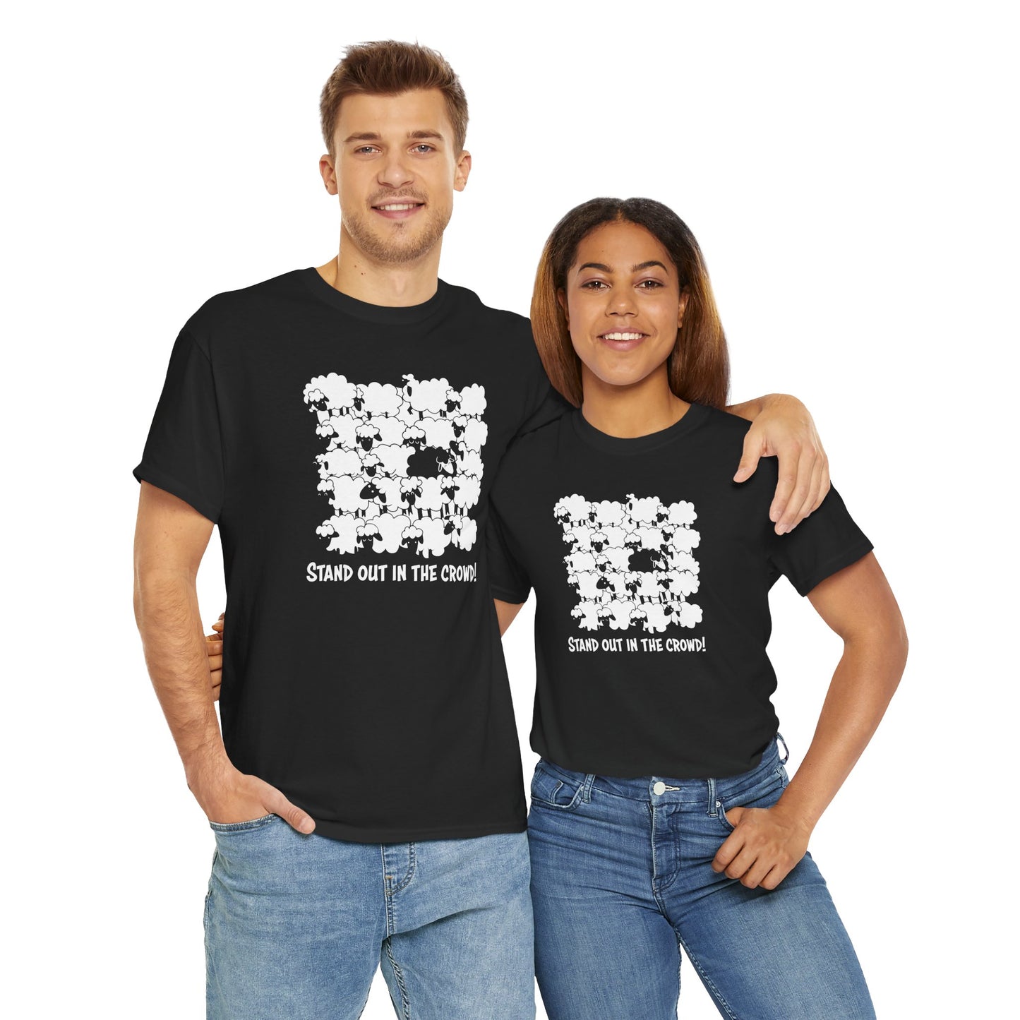 Stand Out in the Crowd Black Sheep T-Shirt - Sheeple Tee