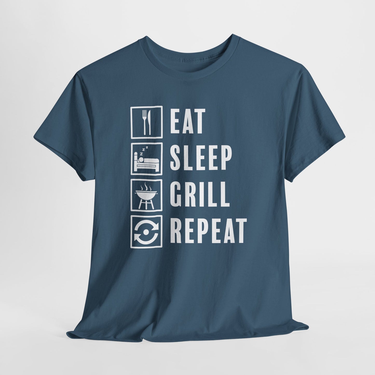 Eat Sleep Grill Repeat T-Shirt - BBQ Graphic