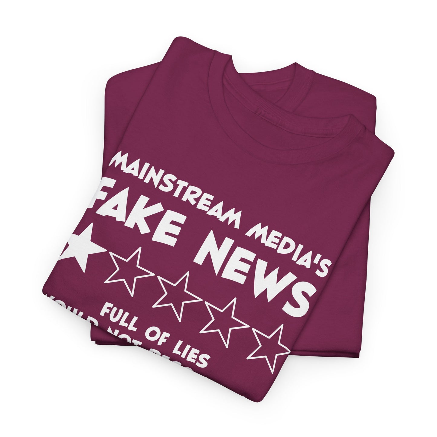 Fake News Review Tee - Mainstream Media 1-Star T-Shirt
