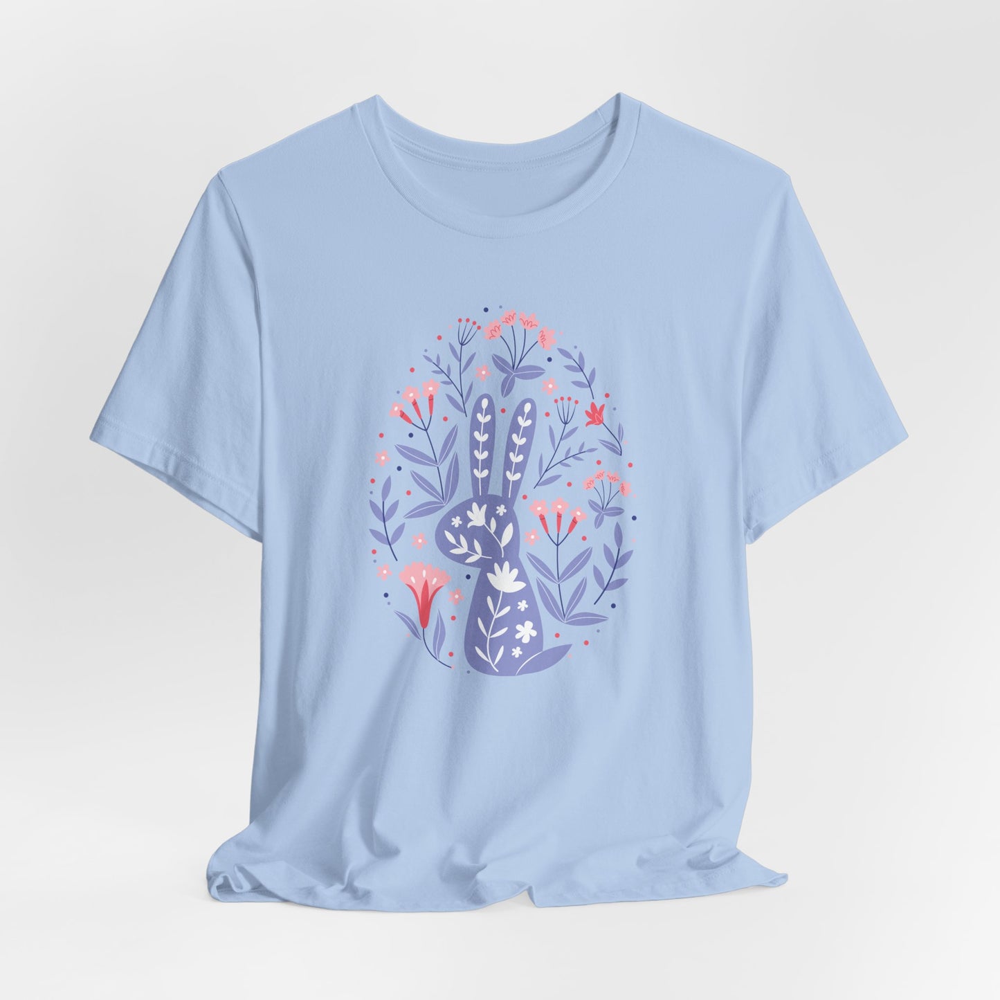 Egg Bunny Floral T-Shirt - Spring Graphic Tee