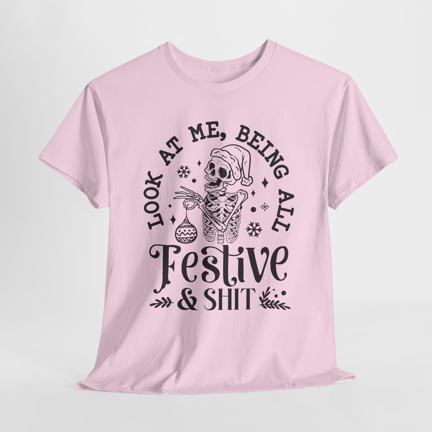 Snarky Skeleton T-Shirt For Festive T Shirt for Christmas TShirt