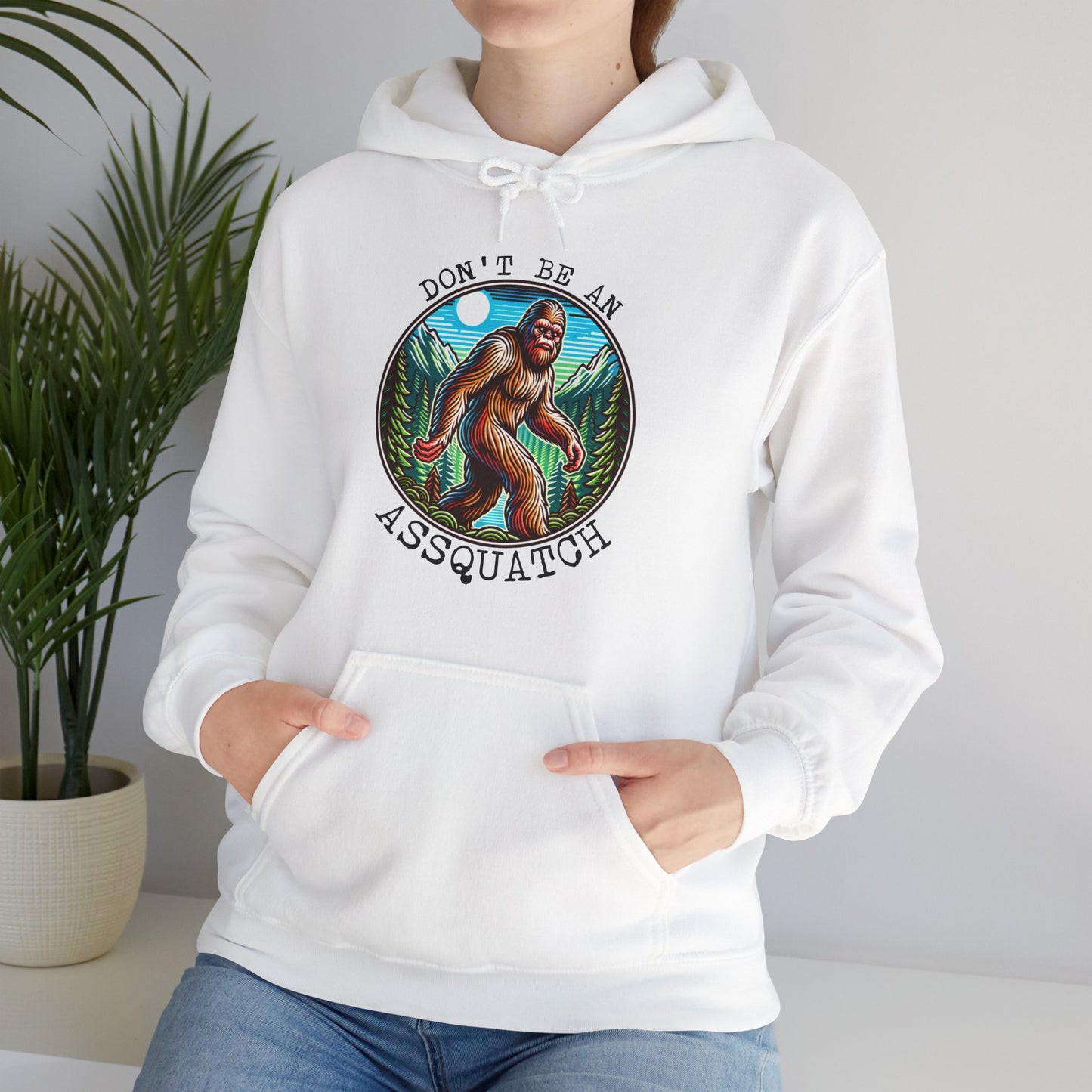 Bigfoot Assquatch Hoodie - Don't Be a Jerk Design