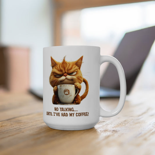 Caffeinated Cat Mug For Funny Feline Coffee Cup