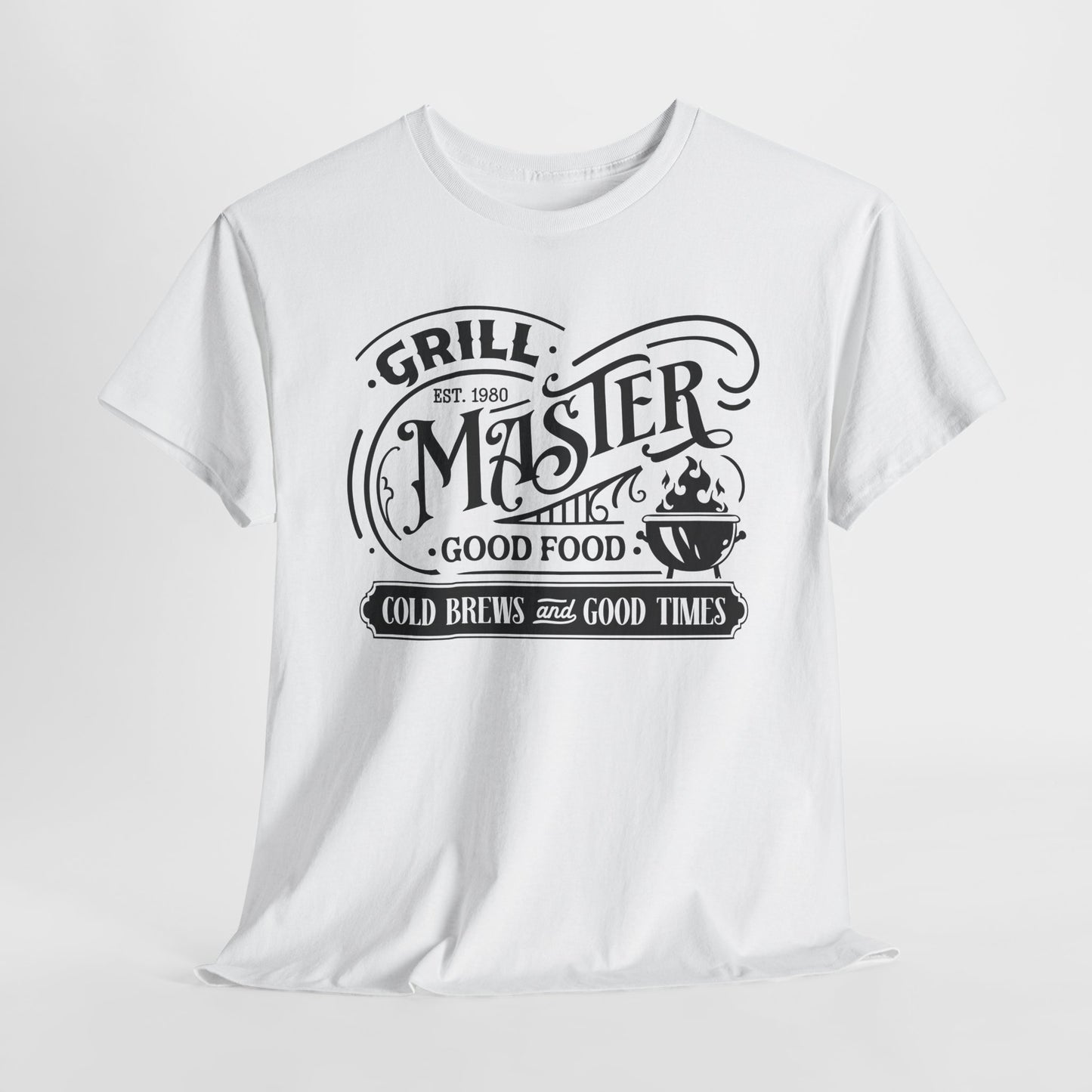 Grill Master BBQ T-Shirt - Food & Brews Graphic