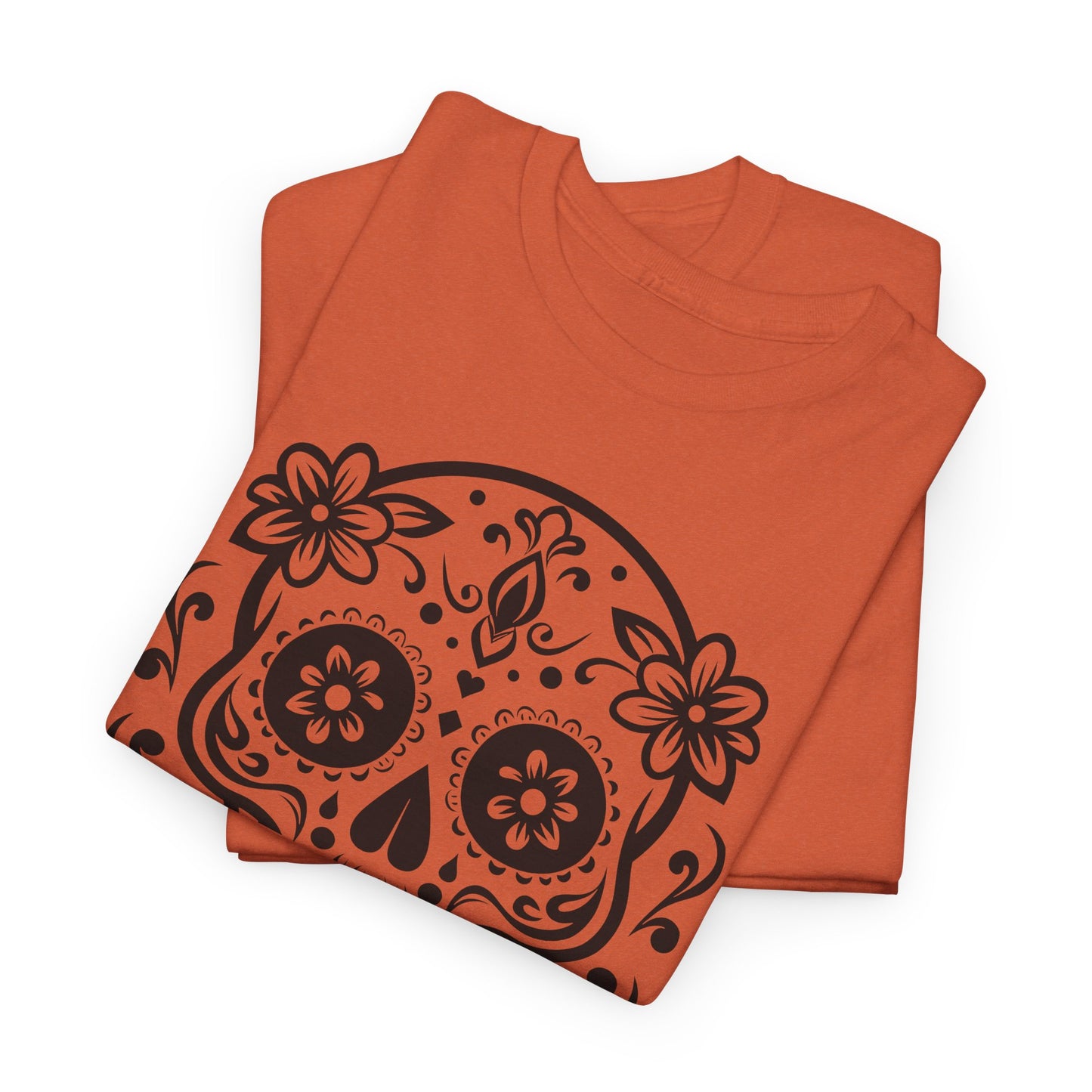 Black Sugar Skull T-Shirt - Day Of The Dead Graphic Tee