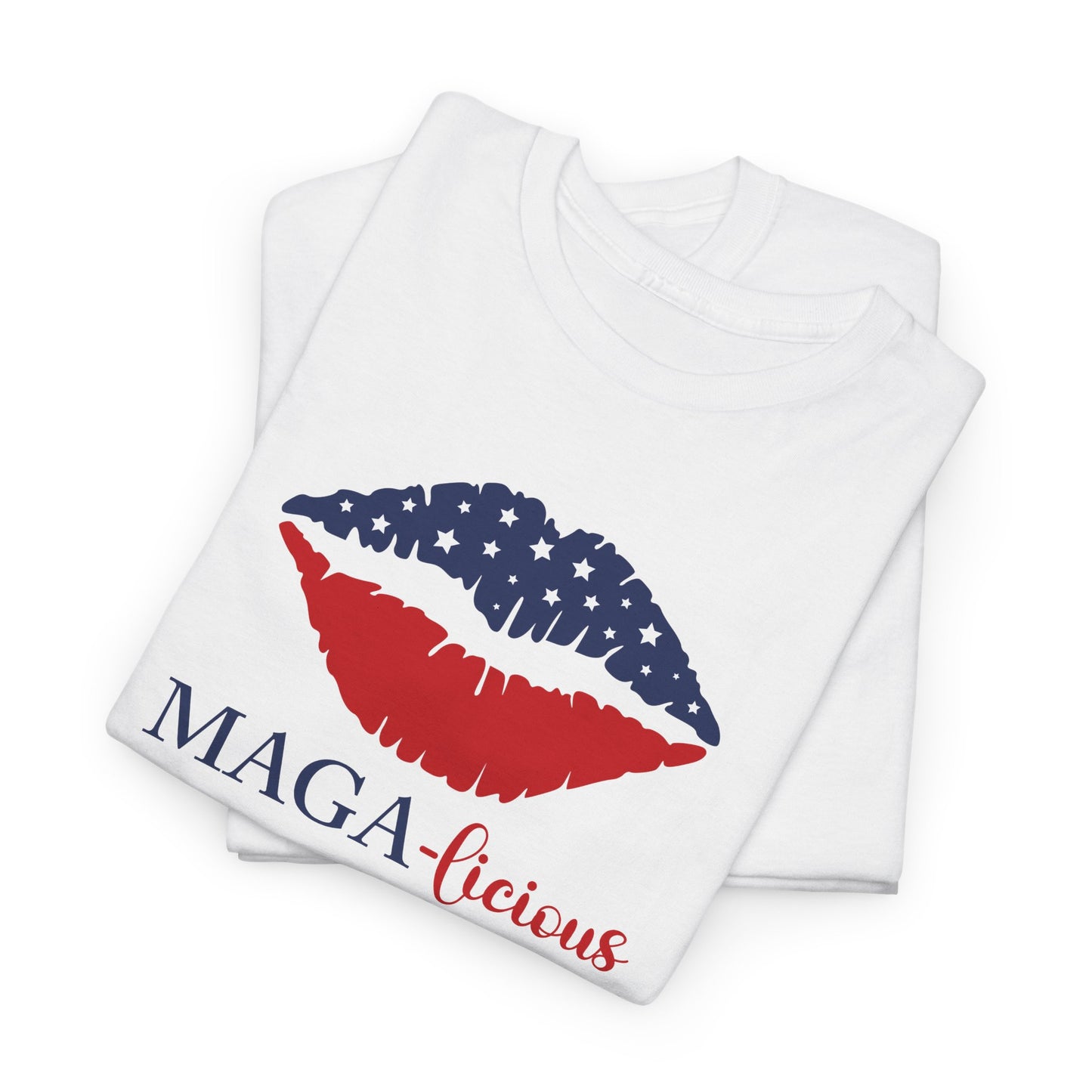 MAGA-licious T-Shirt - Patriotic Lips Graphic Tee