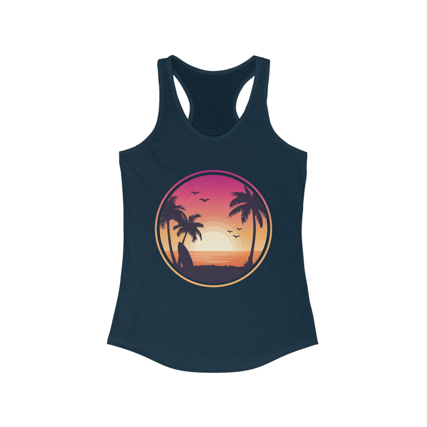 Tropical Sunset Palm Trees Tank Top - Beach Vibe