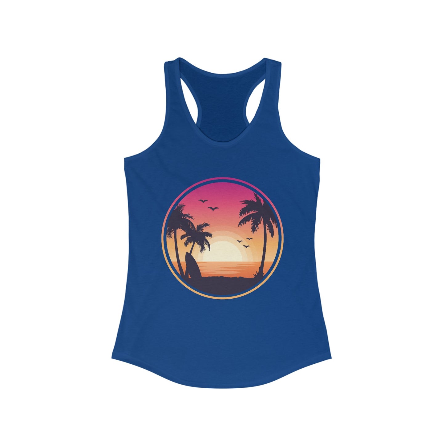 Tropical Sunset Palm Trees Tank Top - Beach Vibe