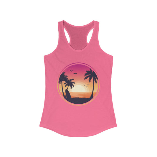Tropical Sunset Palm Trees Tank Top - Beach Vibe