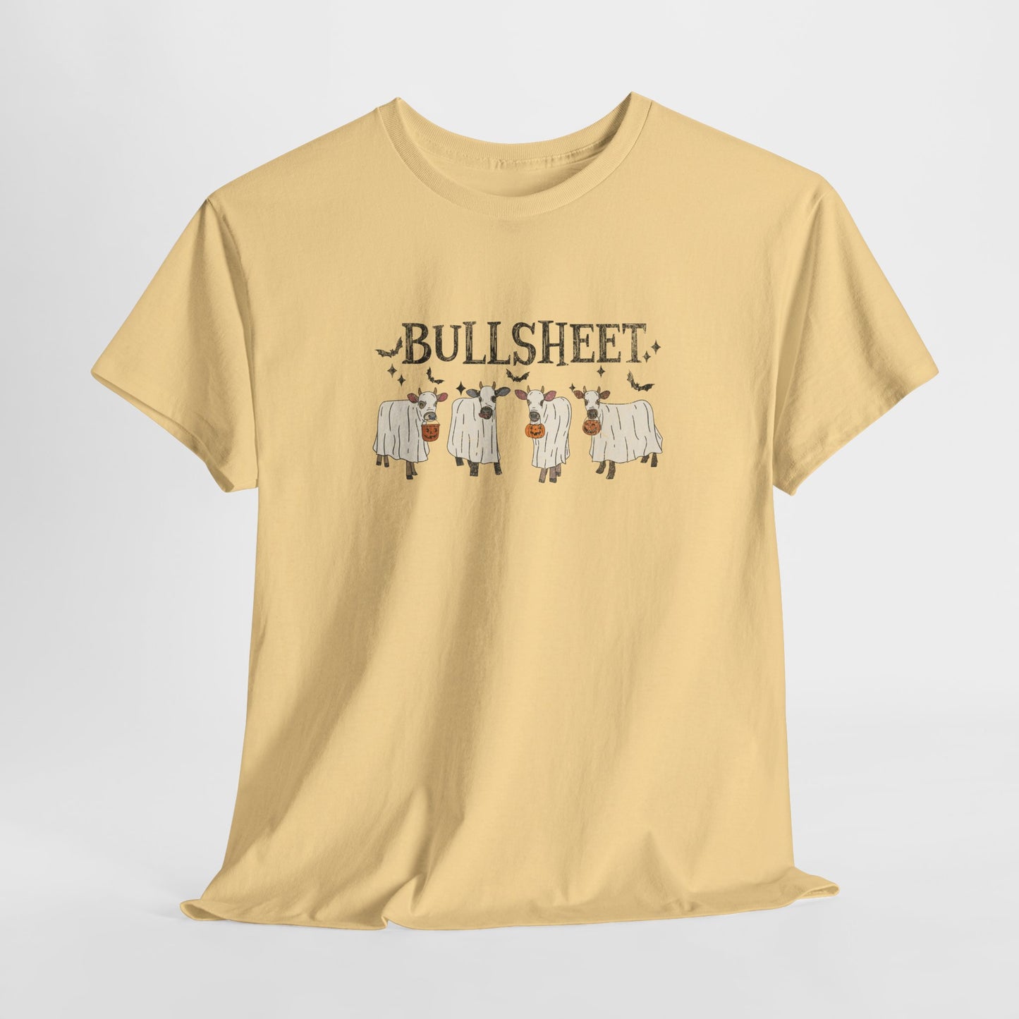 Bullsheet Ghost Cow T-Shirt - Halloween Pun Tee