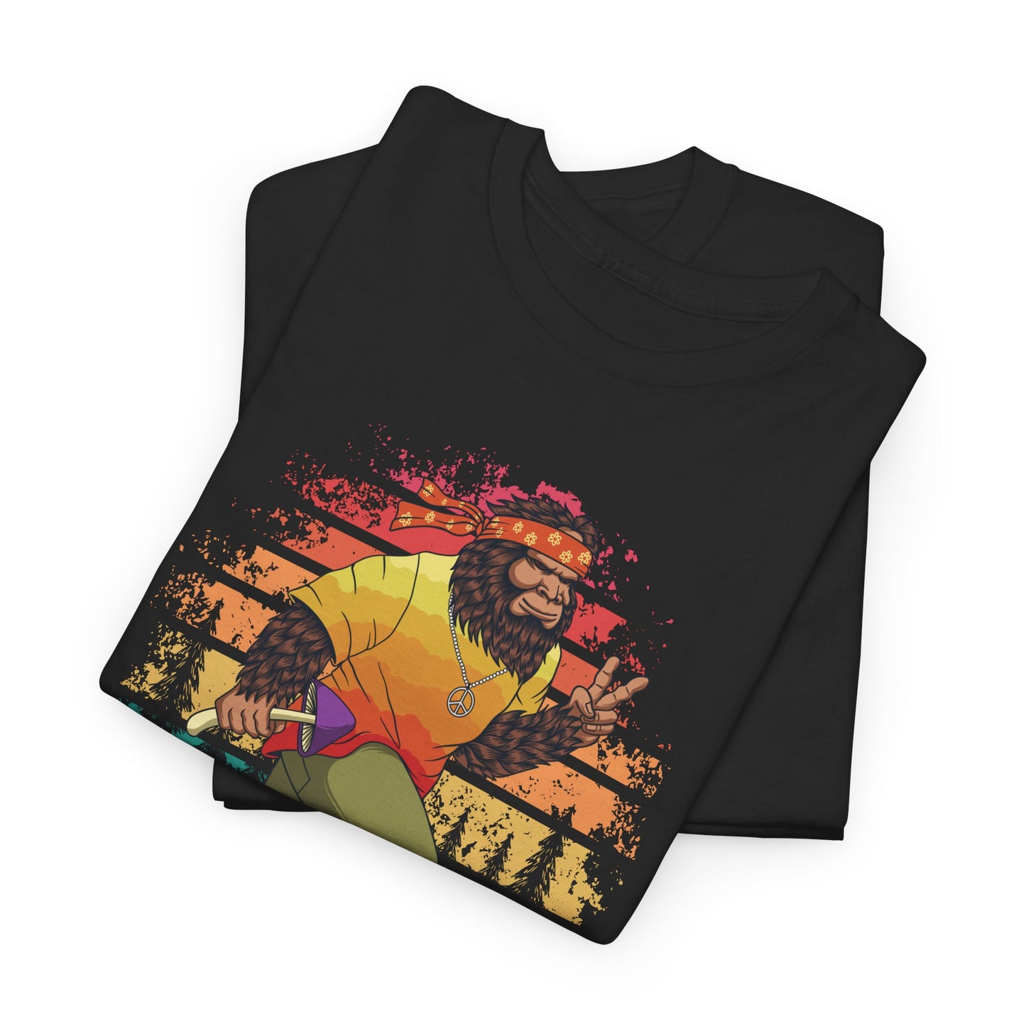 Hippie Bigfoot T-Shirt - Funny Sasquatch Design
