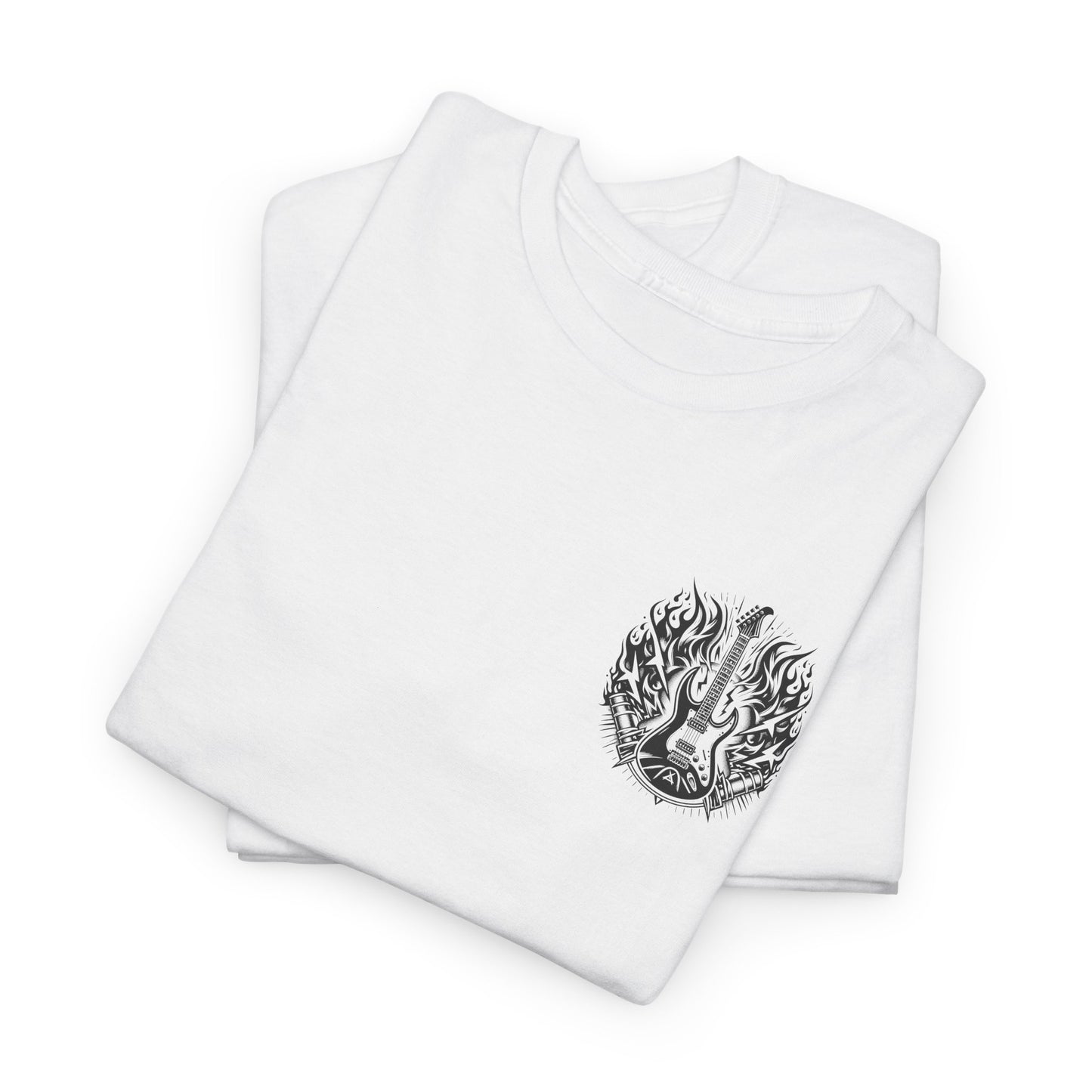 Flaming Guitar T-Shirt - Rock Graphic