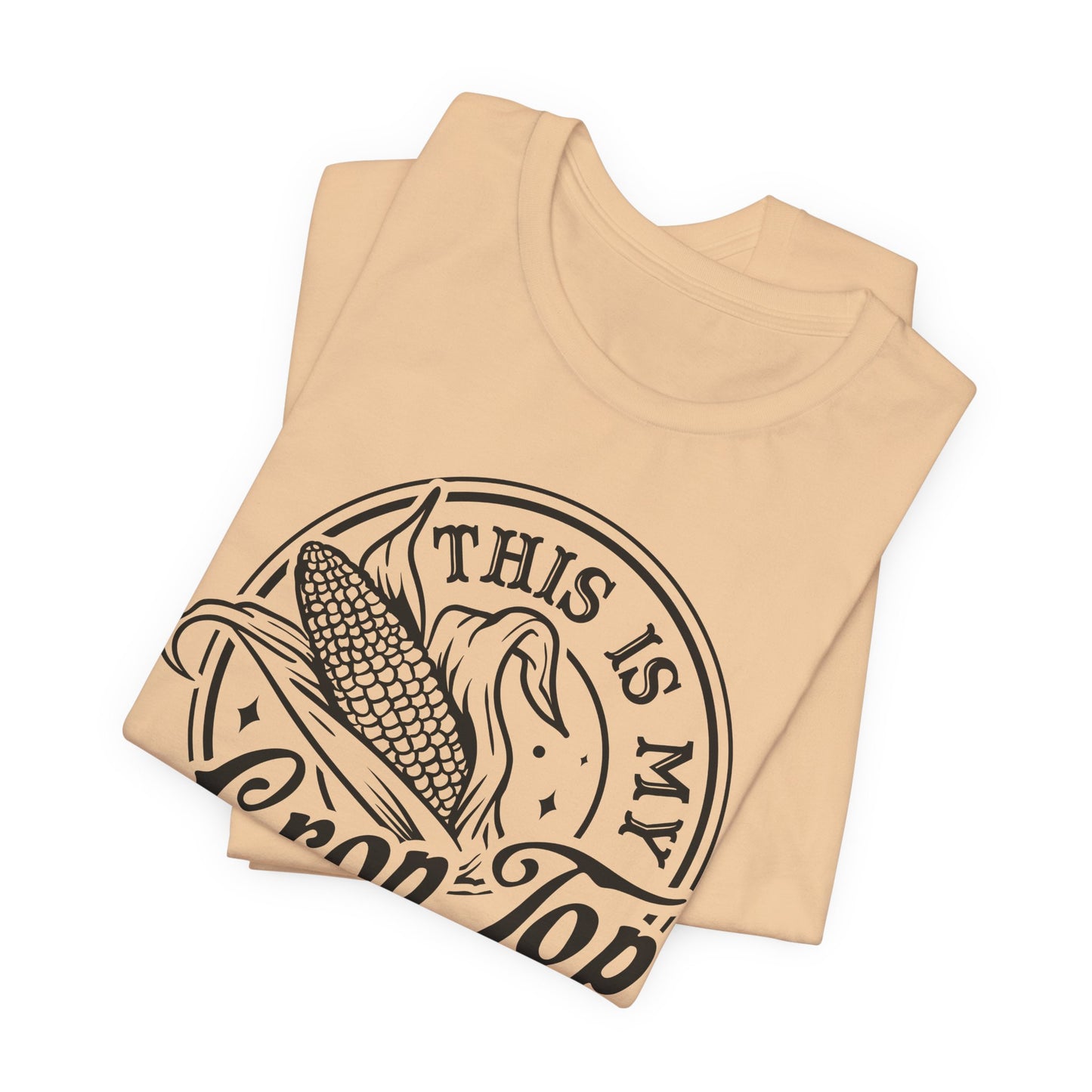 This Is My Crop Top T-Shirt - Corn Pun Graphic