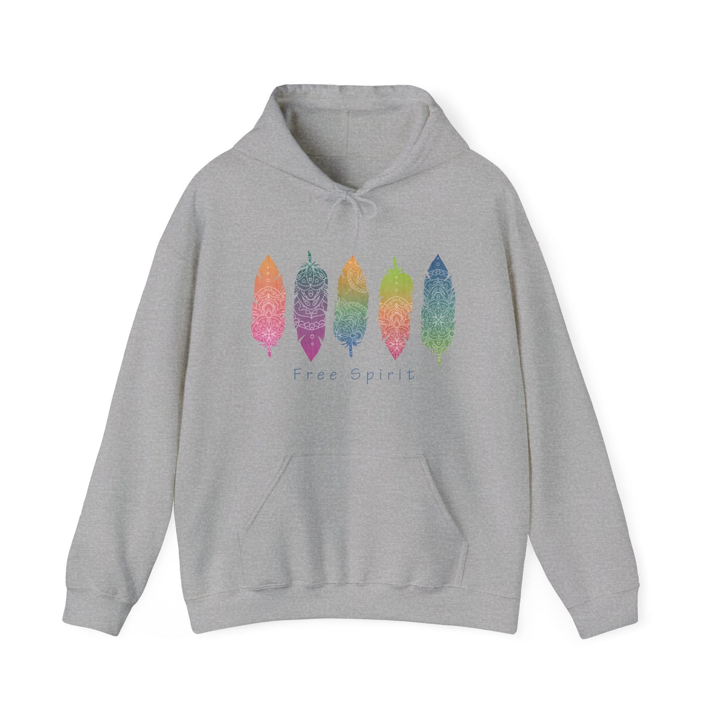 Free Spirit Vibrant Feather Hoodie