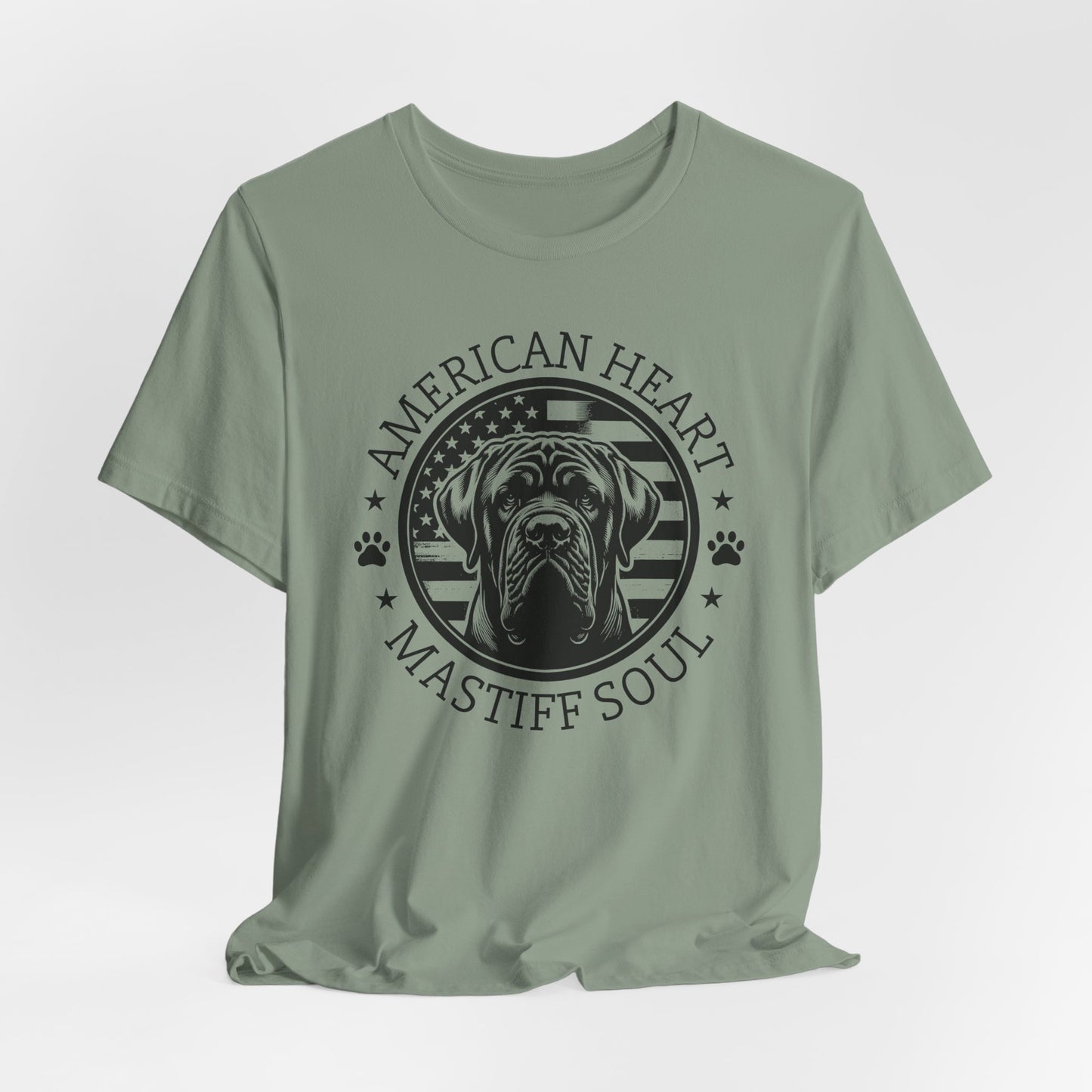 American Heart Mastiff Soul Patriotic T-Shirt
