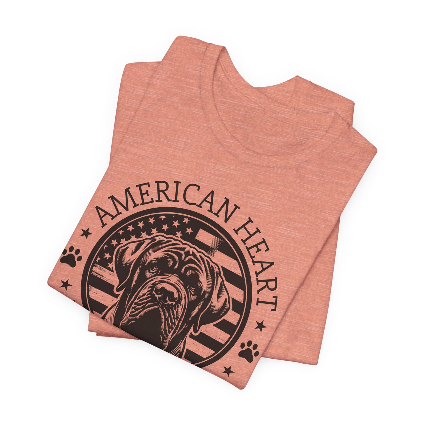 American Heart Mastiff Soul Patriotic T-Shirt
