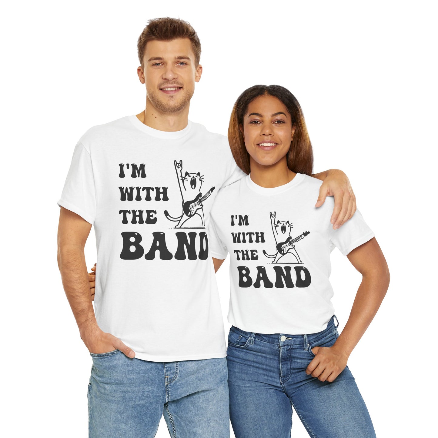 I’m With the Band T-Shirt – Rockstar Cat Tee