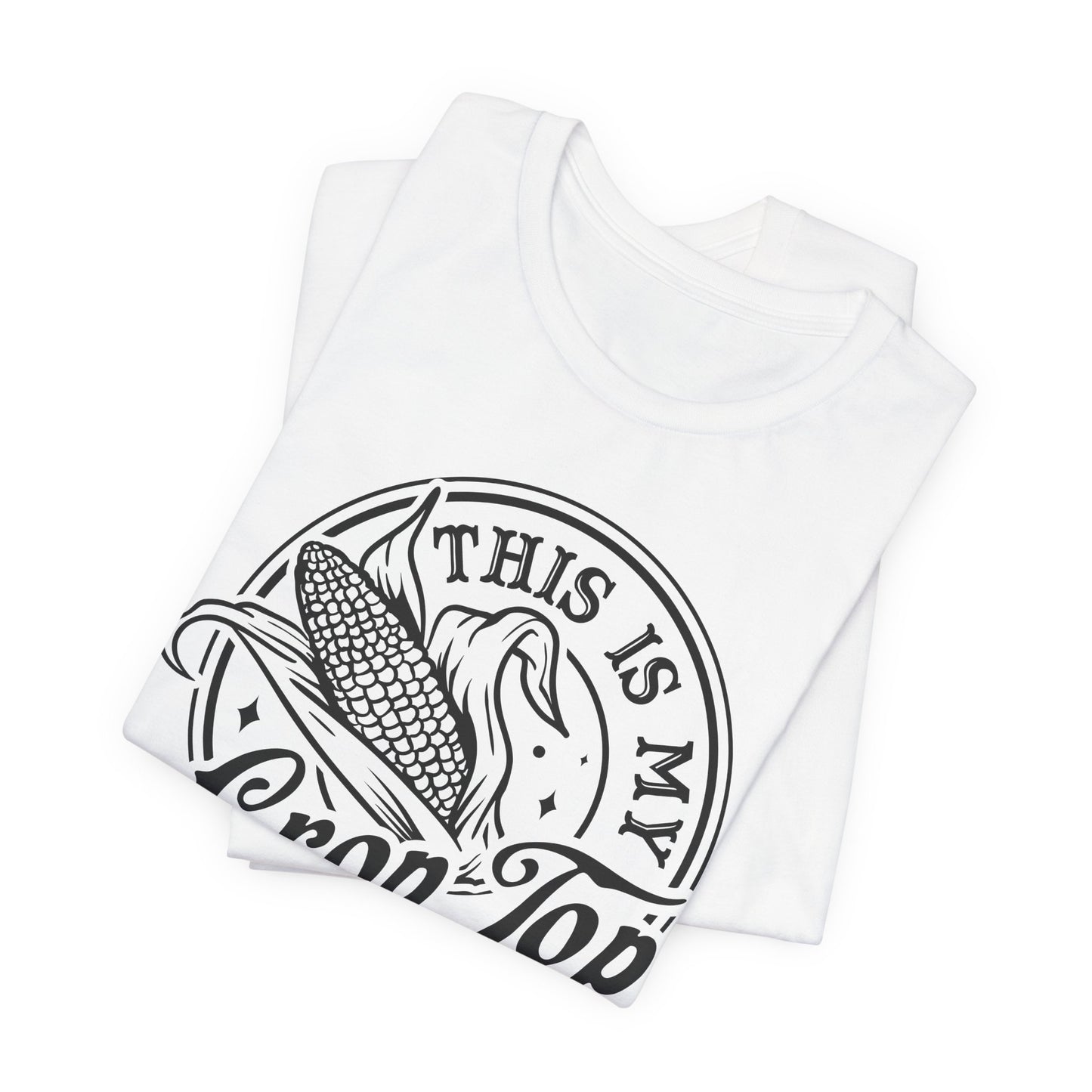 This Is My Crop Top T-Shirt - Corn Pun Graphic