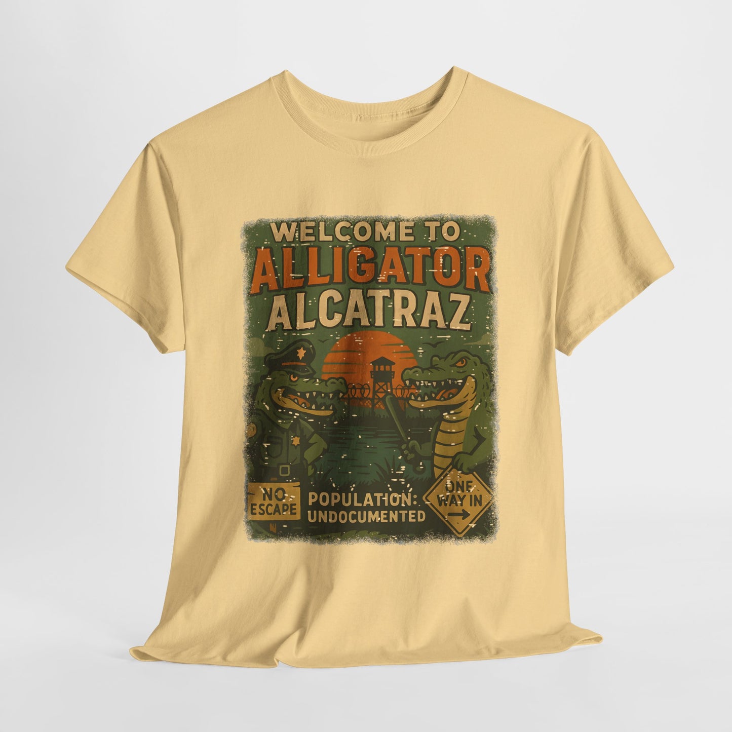 Alligator Alcatraz T-Shirt – Retro Vibe Tee