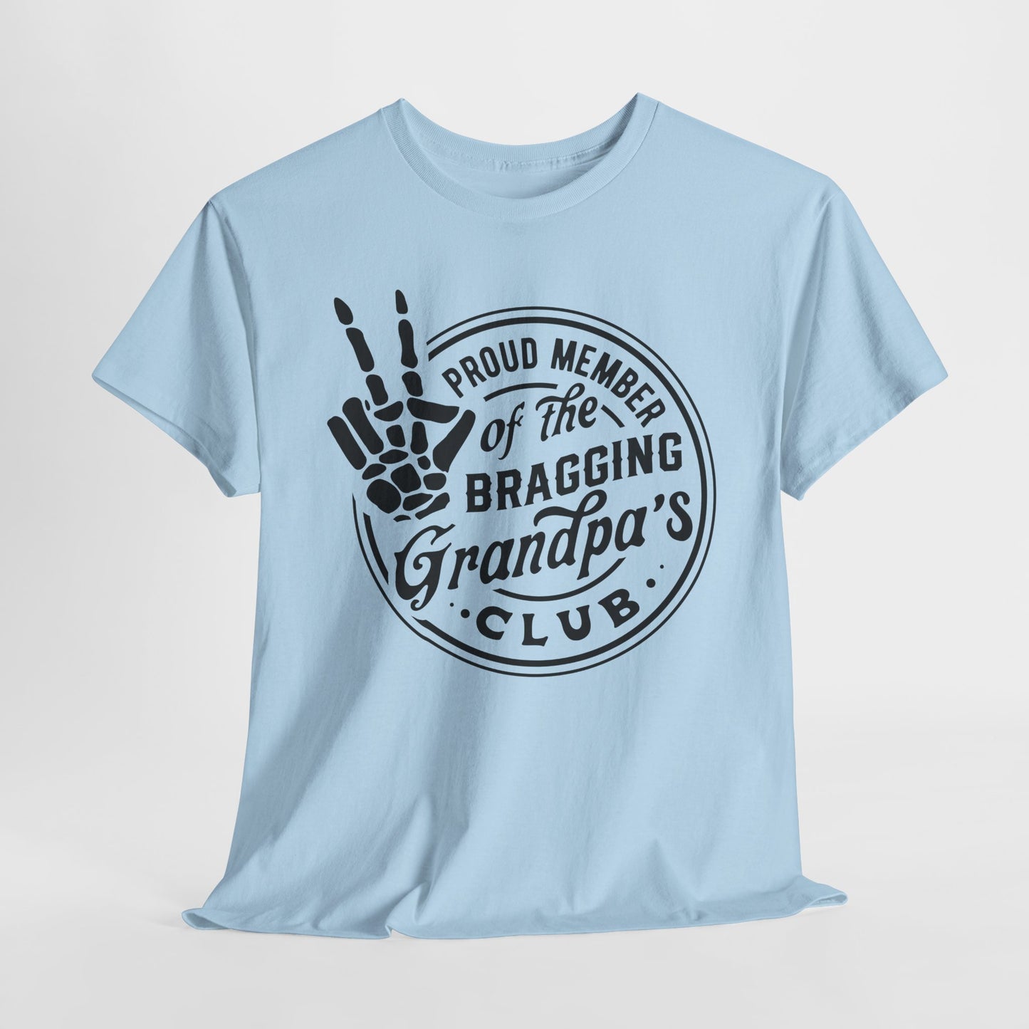 Bragging Grandpa's Club Tee - Skeleton Peace Sign