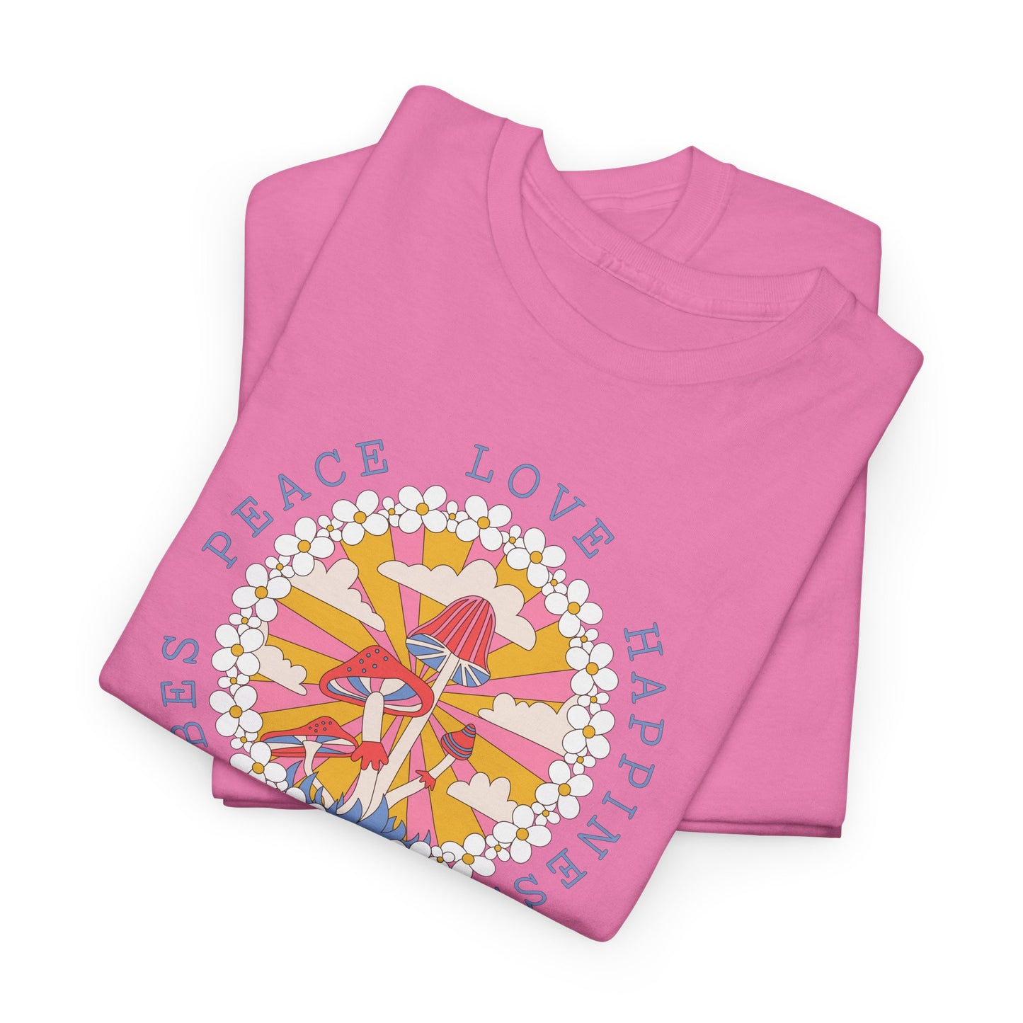 Peace Love Mushroom T-Shirt - Good Vibes Design