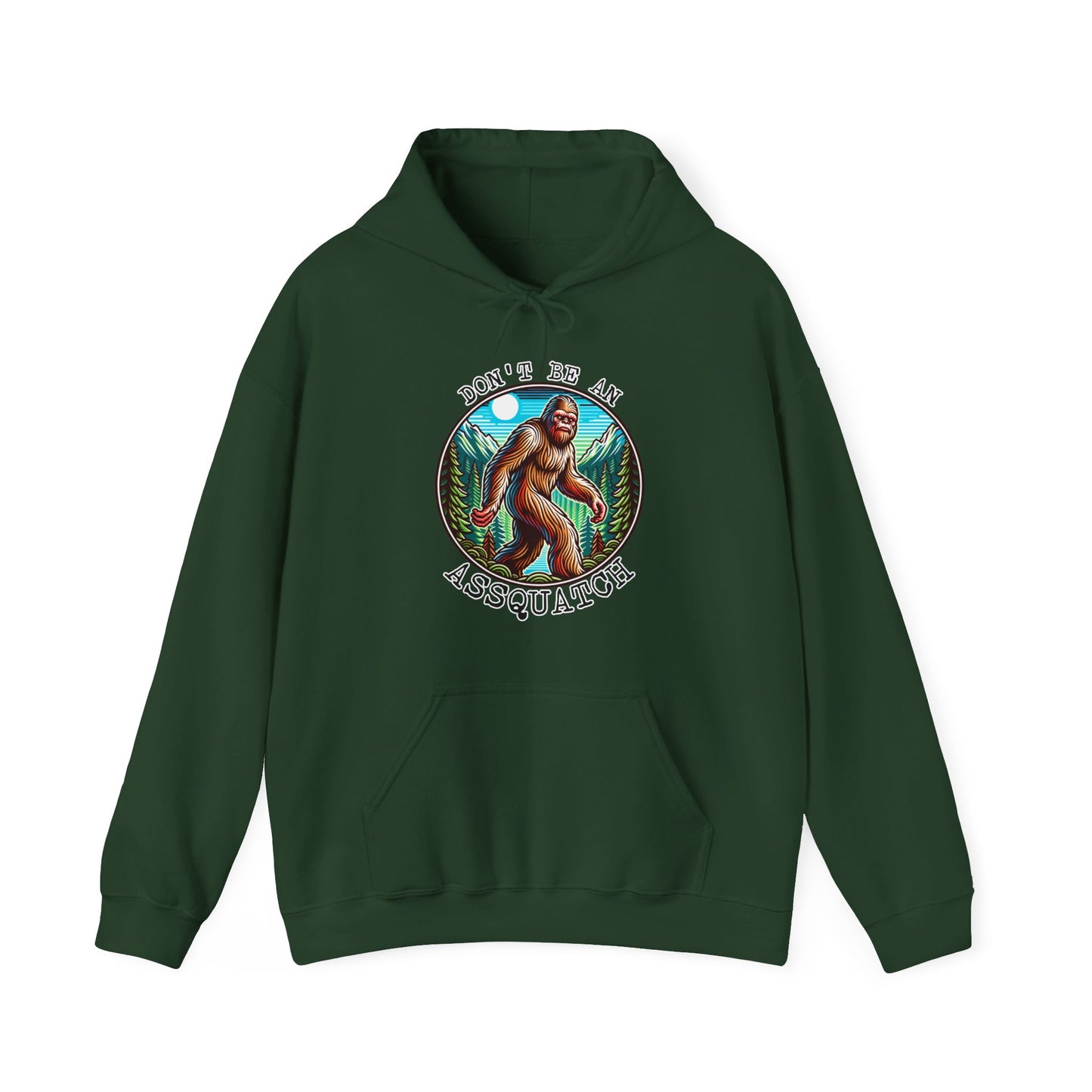 Bigfoot Assquatch Hoodie - Don't Be a Jerk Design