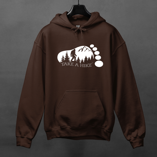 Bigfoot Take A Hike Hoodie - Trail Graphic