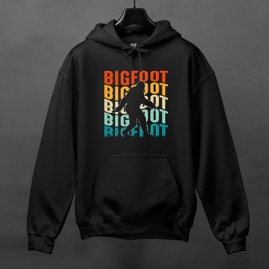 Bigfoot Silhouette Hoodie - Cryptid Outline Design