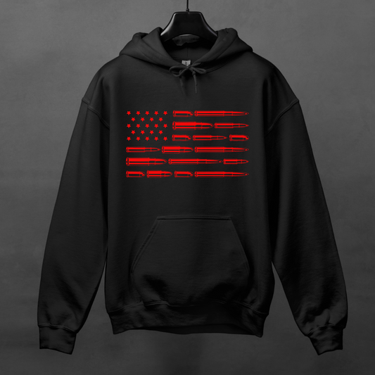 Bullet Flag Hoodie - Stars and Ammo Design