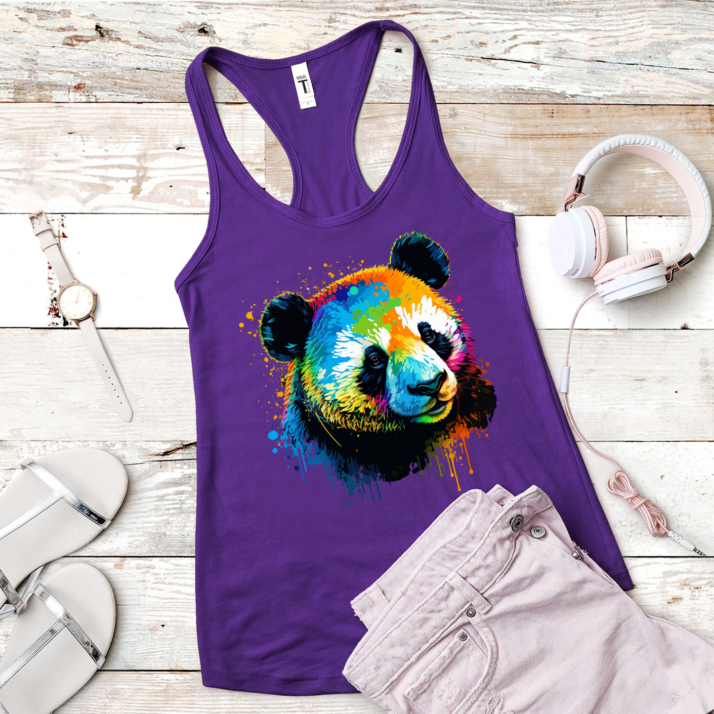 Psychedelic Pop Art Panda Tank