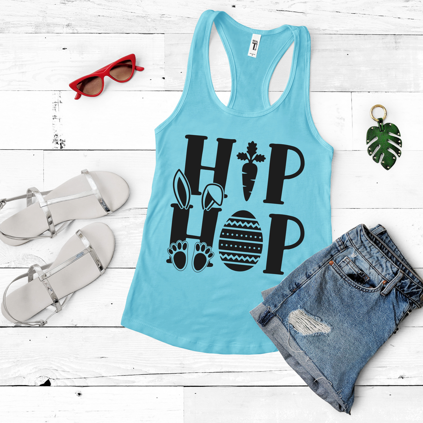 Hip-Hop Bunny Tank Top - Playful Easter Graphic Tank