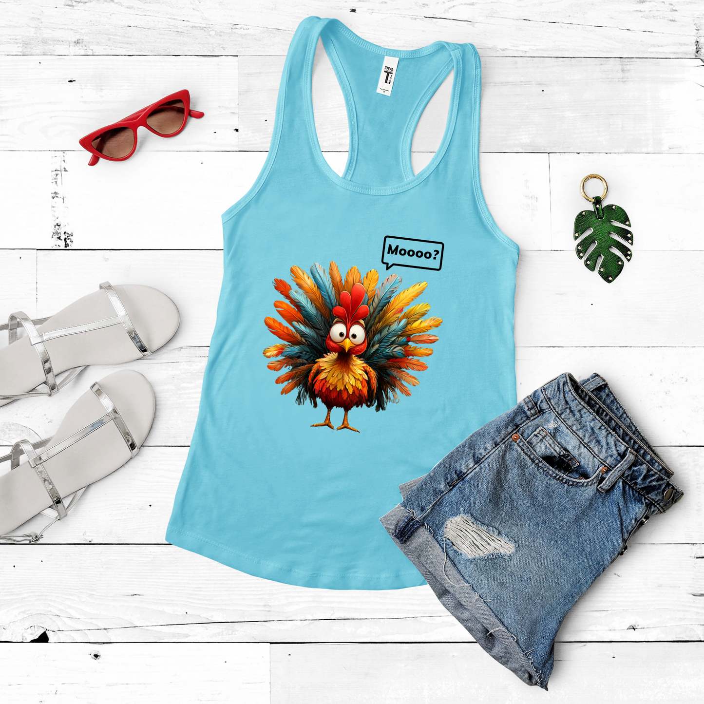 Funny Turkey Moo Tank For Thanksgiving