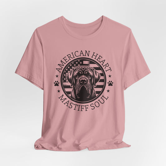 American Heart Mastiff Soul Patriotic T-Shirt