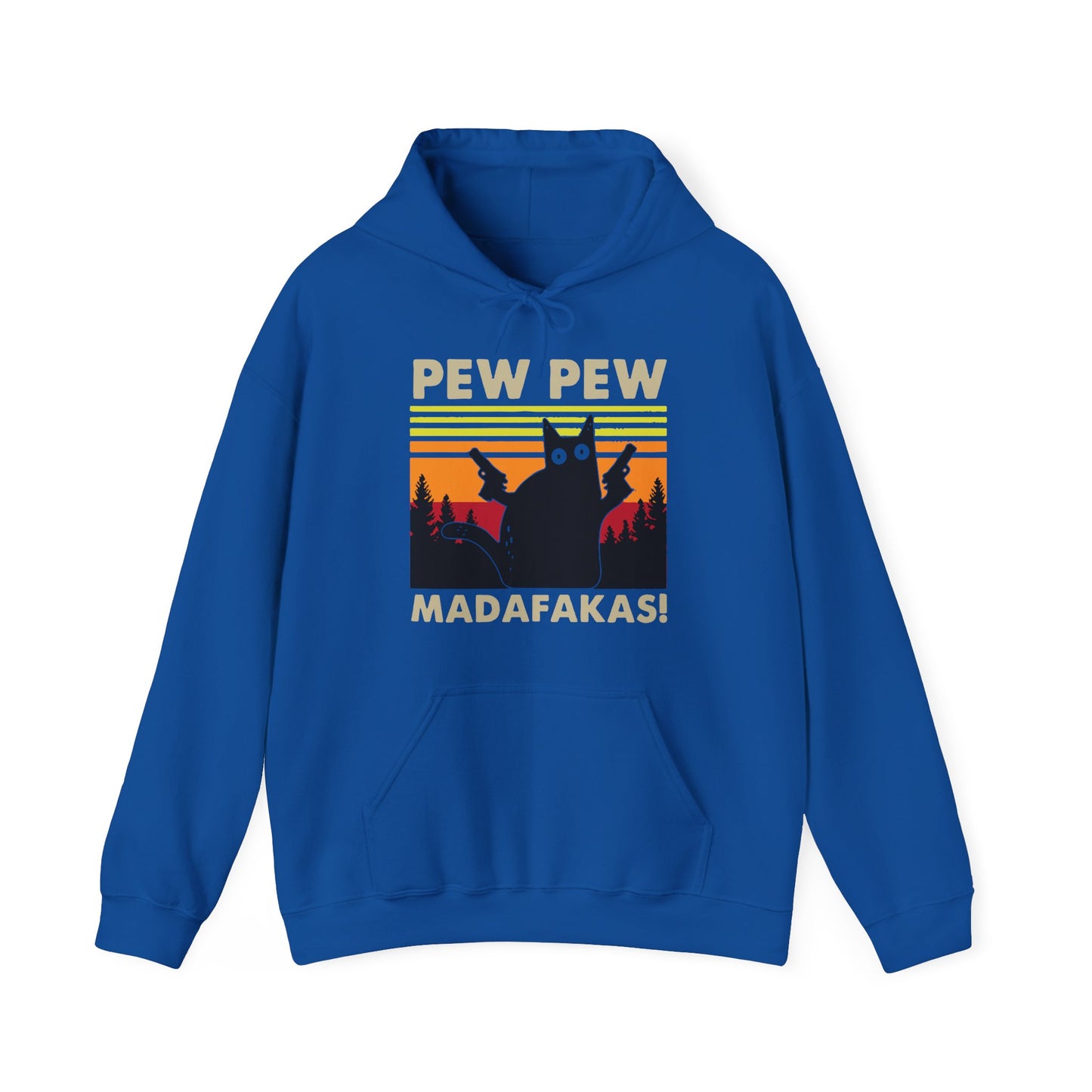 Pew Pew Madafakas Gun Cat Hoodie