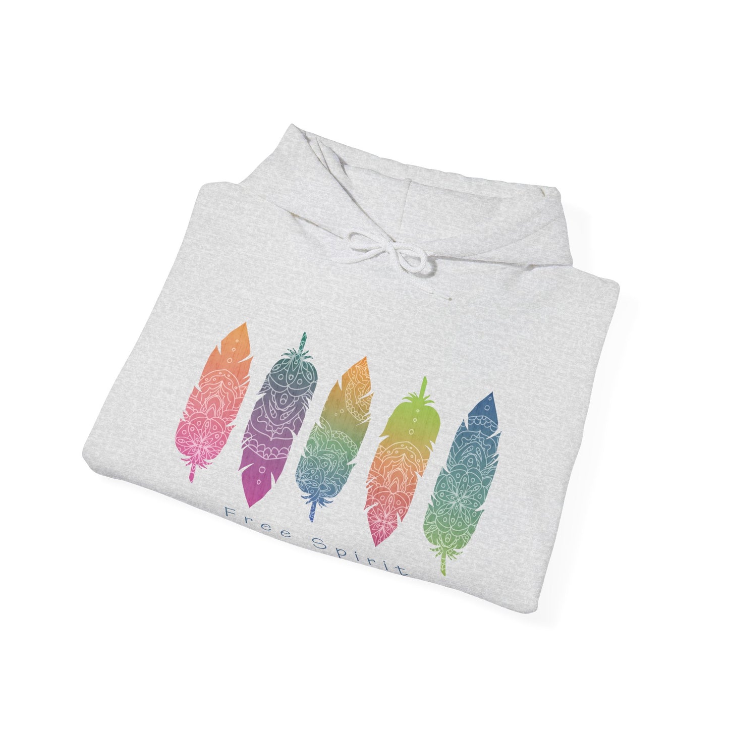 Free Spirit Vibrant Feather Hoodie