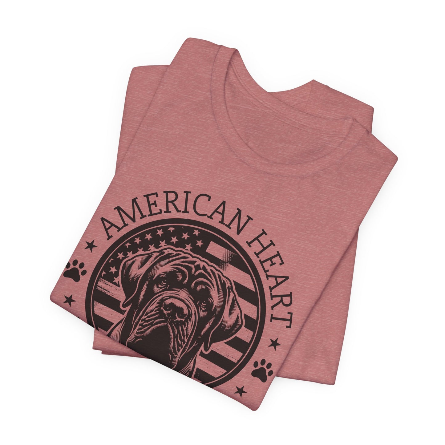 American Heart Mastiff Soul Patriotic T-Shirt