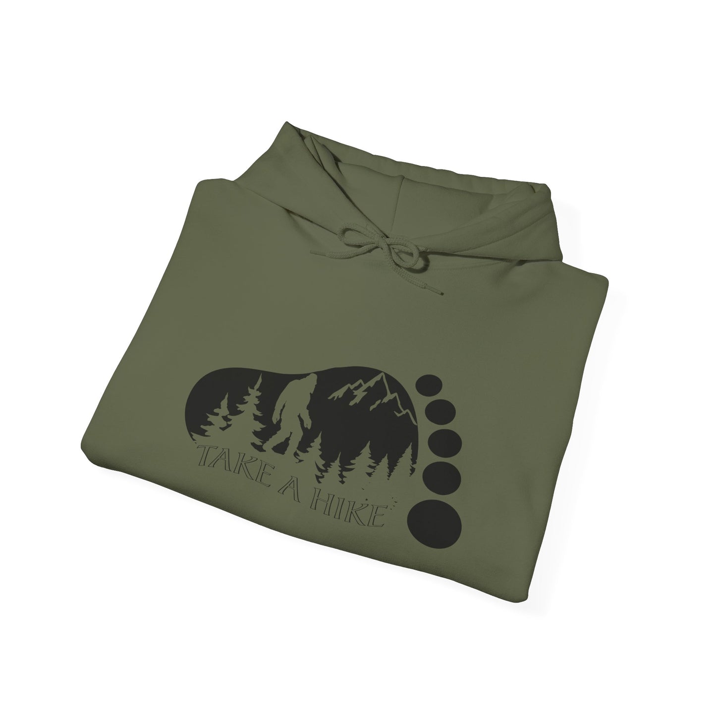 Bigfoot Take A Hike Hoodie - Trail Graphic