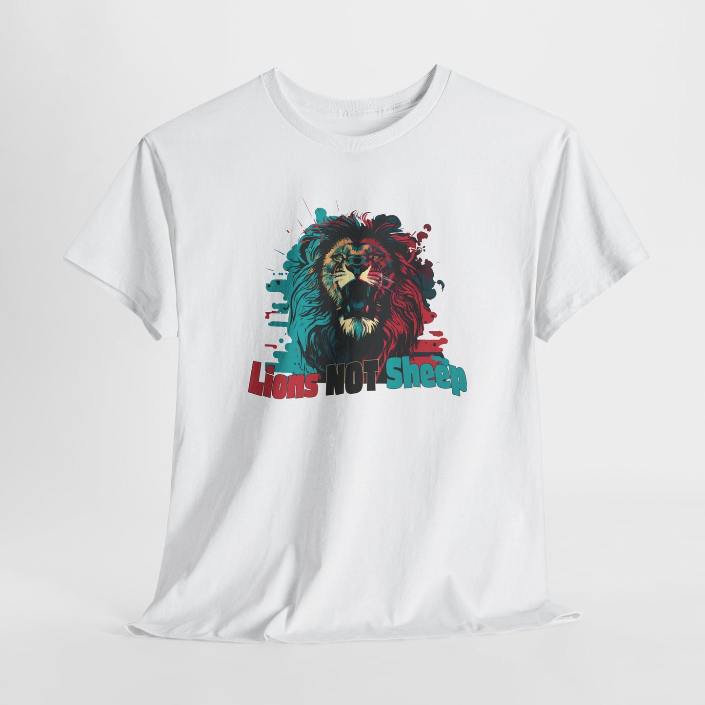 Lions Not Sheep T-Shirt - Lion Head Graphic Tee