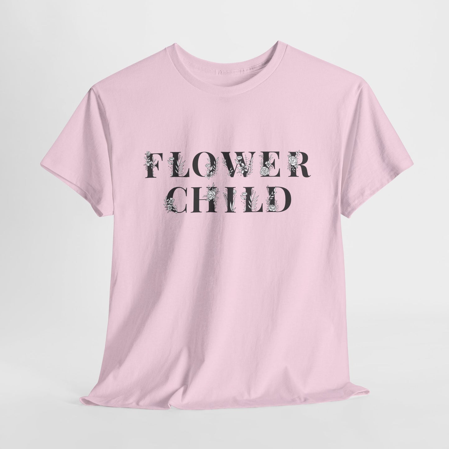 Flower Child T-Shirt - Floral Font Hippie Design